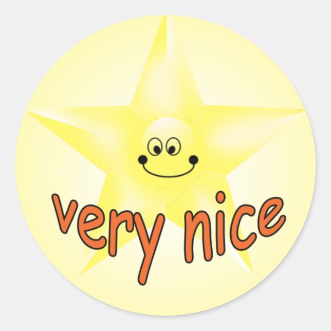 Happy Face Star Professeur Très Nice Stickers Prix (Devant)