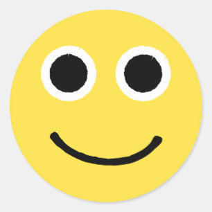 Happy Face Stickers Yellow Smiling Emoticon