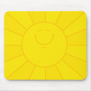 Happy Face Sun Mousepad