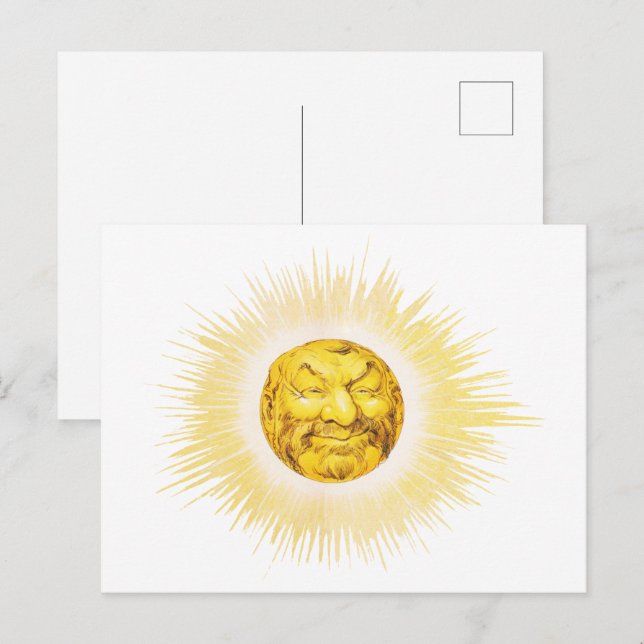 Happy face Sun Postcard (Front/Back)