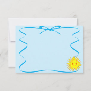 Happy Face Sunshine Ribbon Drawing Card