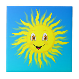 Happy Face Sunshine Tile