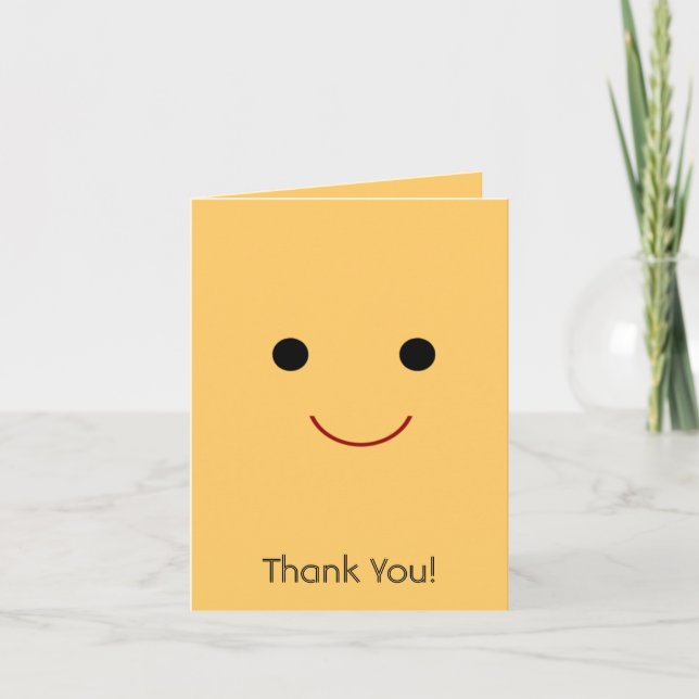 Happy Face Thank You Card (Front)