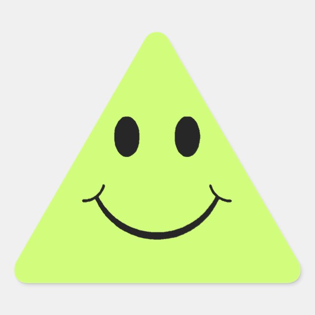 Happy Face Triangle Sticker (Front)