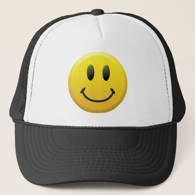 Happy Face Trucker Hat (Front)