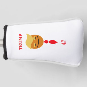 Happy Face Trump with Tie, 47 Golf Head Cover
