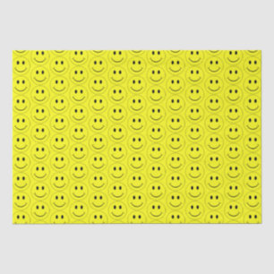 Happy Face Yellow Pattern Tissue Paper