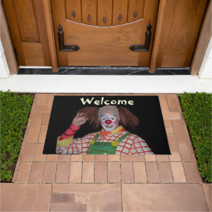 HAPPY FACED CLOWN  DOORMAT