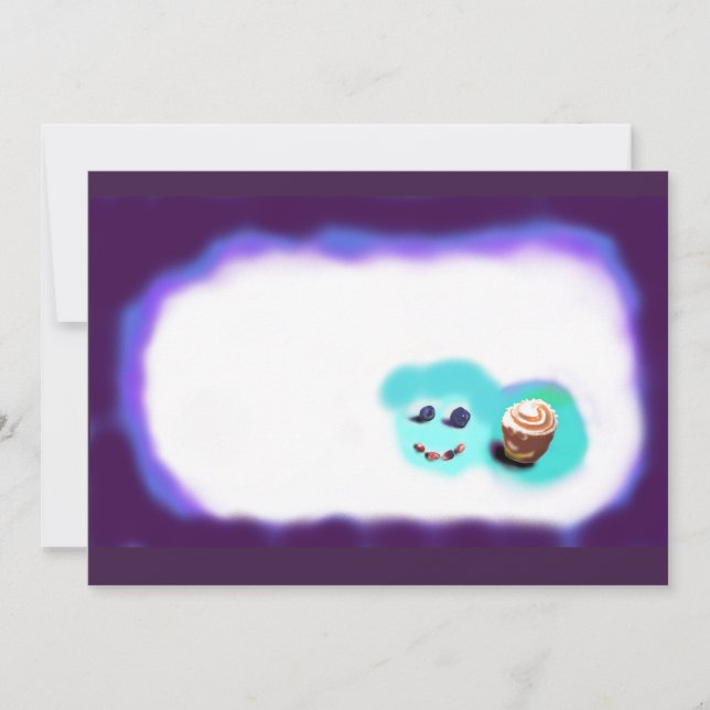 Happy Faces Fruit and Cupcake Thank You Card (Front)