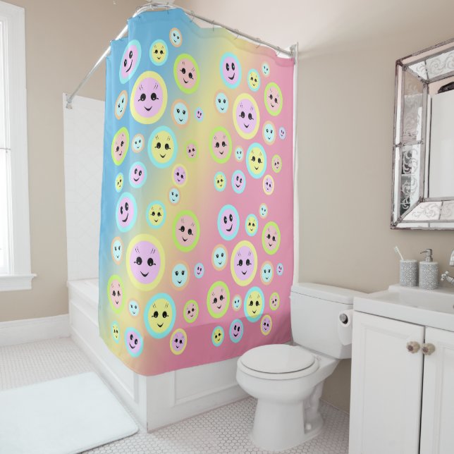 Happy faces in pastel - fun and cute  (In Situ)