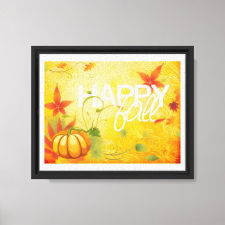 happy fall canvus canvas print