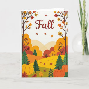 Happy Fall Card, Autumn Card, Fall Card