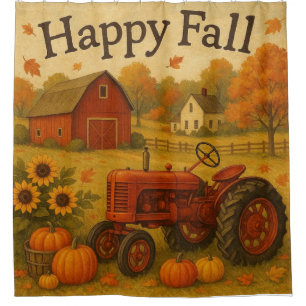 Happy fall classic tractor and farm