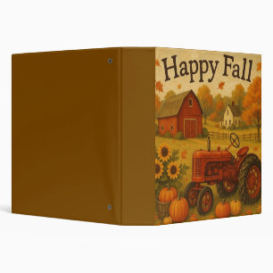 Happy fall classic tractor and farm binder