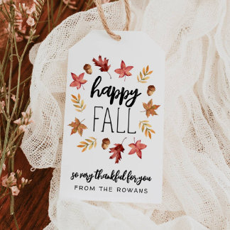Happy Fall Gift Tag