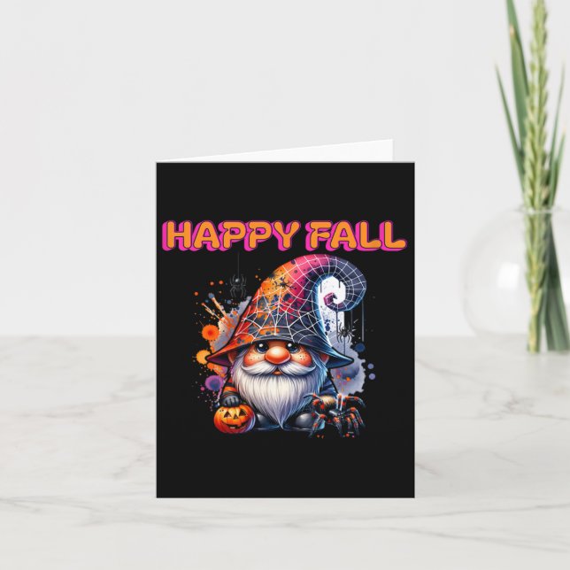 Happy Fall Gnome  Card (Front)