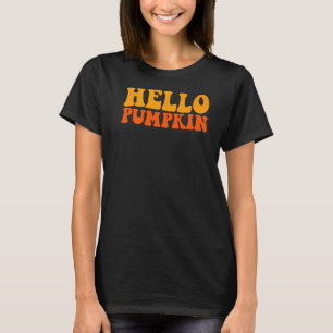 Happy Fall Hello Pumpkin Retro Fall Autumn Vibes M T-Shirt