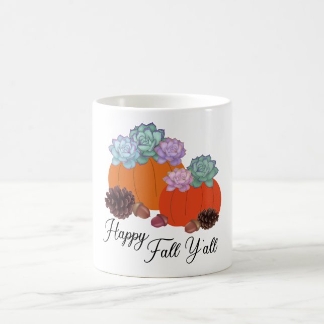 Happy fall pumpkins  coffee mug (Center)