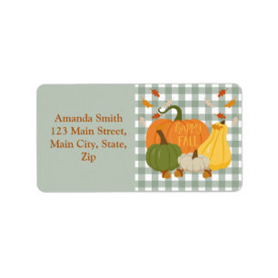 Happy Fall Pumpkins Label