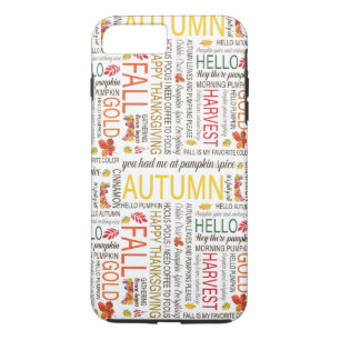 Happy Fall Quotes Modern Colorful Text Case-Mate iPhone Case