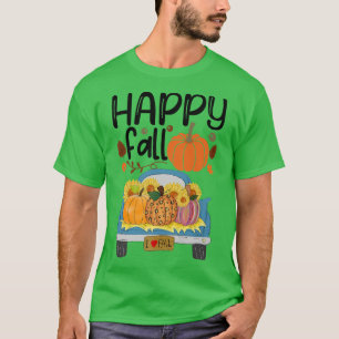 Happy Fall Retro Truck & Autumn Pumpkins Thanksgiv T-Shirt