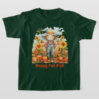 Happy Fall Seasonal add text scarecrow