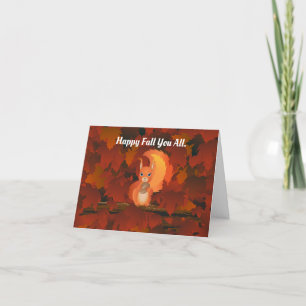 Happy Fall Squirrel Card