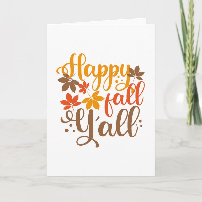 Happy Fall to Y'all Card (Front)