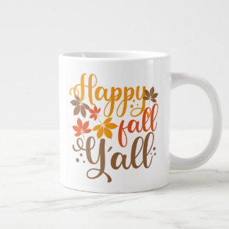 Happy Fall to Y'all Large Coffee Mug