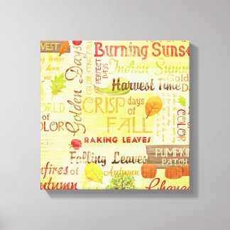 Happy Fall Wrapped Canvas Art