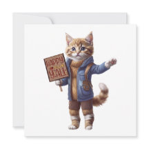 Happy Fall Y’all Autumn Cat Invitation