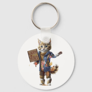 Happy Fall Y’all – Autumn Kitten Keychain