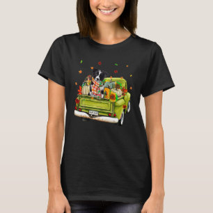 Happy Fall Y All Border Collie Dog On Truck T-Shirt