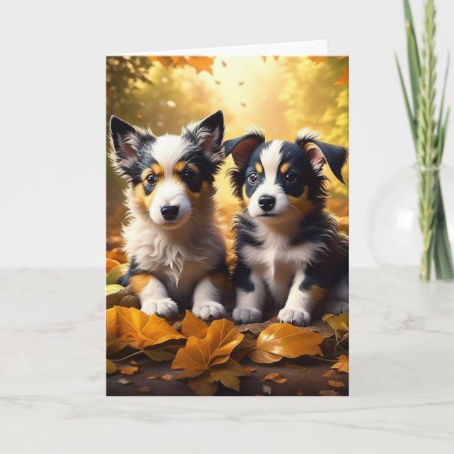 Happy Fall Y'all | Autumn Blessings Ai Art Card (Front)