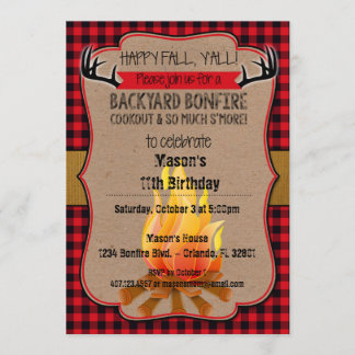 Happy Fall, Y'all! Bonfire Invitation
