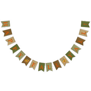 Happy Fall Y'All Burlap Bunting Flags