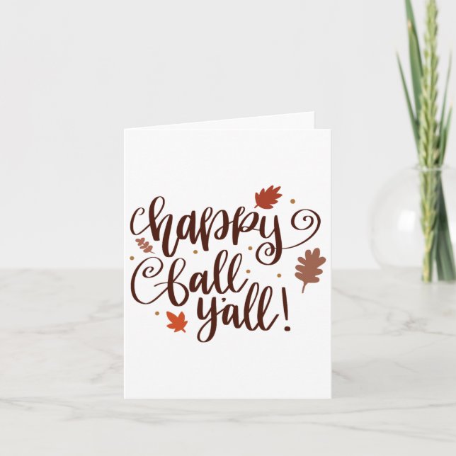 Happy Fall Yall  Card (Front)