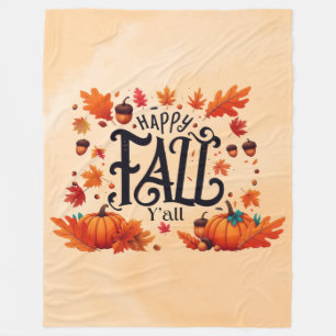 Happy Fall Y'all classic  Fleece Blanket