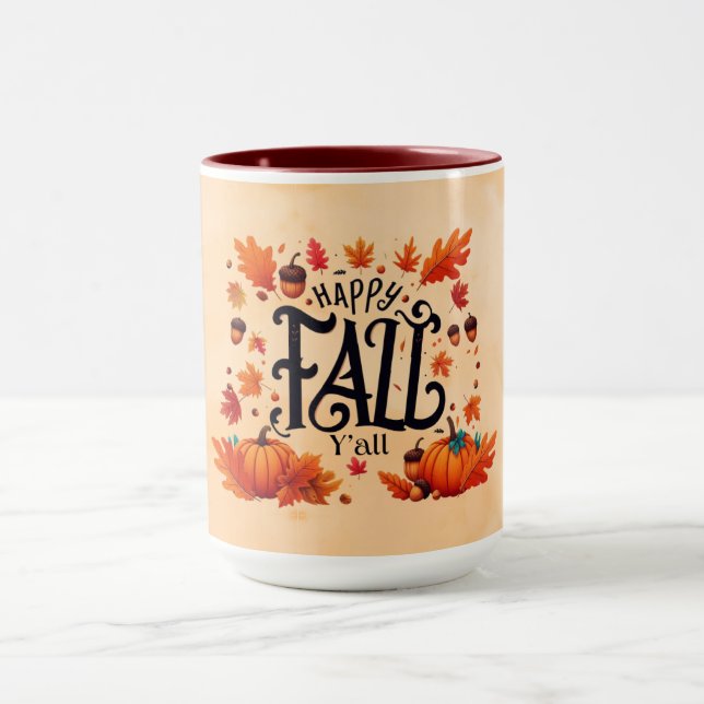 Happy Fall Y'all classic  Mug (Center)