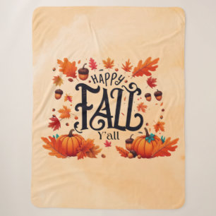 Happy Fall Y'all classic  Sherpa Blanket