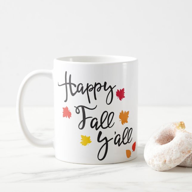 Happy Fall Ya'll Coffee Mug (Avec donut)