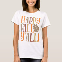 Happy Fall Y'all Cute Quote Saying in Fall Colours