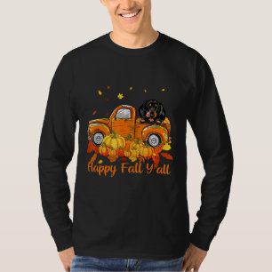 Happy Fall Yall Dachshund Dog Truck Pumpkin Autumn T-Shirt