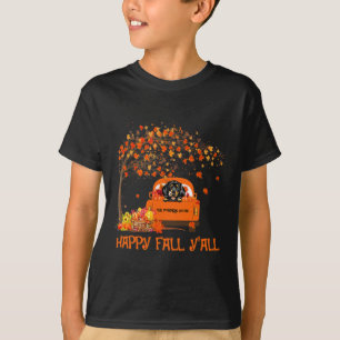 Happy Fall Y'all Dachshund Lover Truck Pumpkin Tha T-Shirt