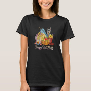 Happy Fall Y'all Doberman Dog Mom Pumpkin Fall Tha T-Shirt