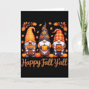 Happy Fall Yall Gnome Autumn Thanksgiving Card