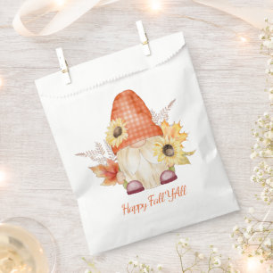 Happy Fall Y'All Gnome Favour Bag