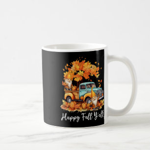 Happy Fall Y'all Gnome Pumpkin Truck Thanksgiving Coffee Mug