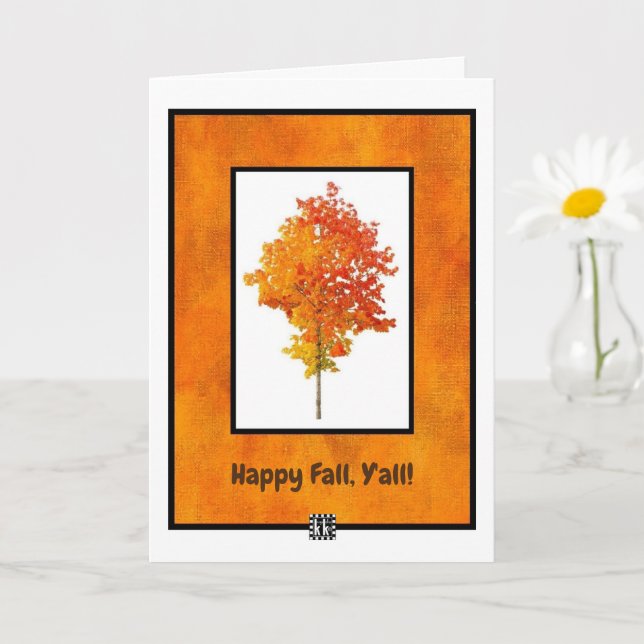 Happy Fall, Y'all! greeting card (Small Plant)