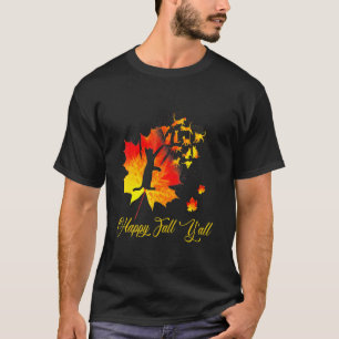 Happy Fall Yall Halloween-Cat Leaf-Best Ideas For T-Shirt